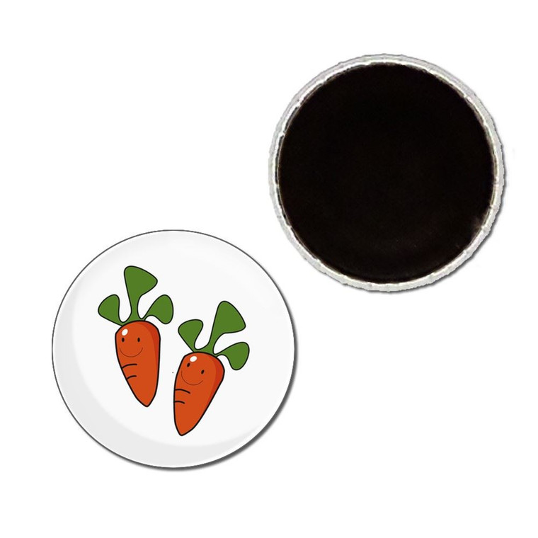 Carrots - Button Badge Fridge Magnet