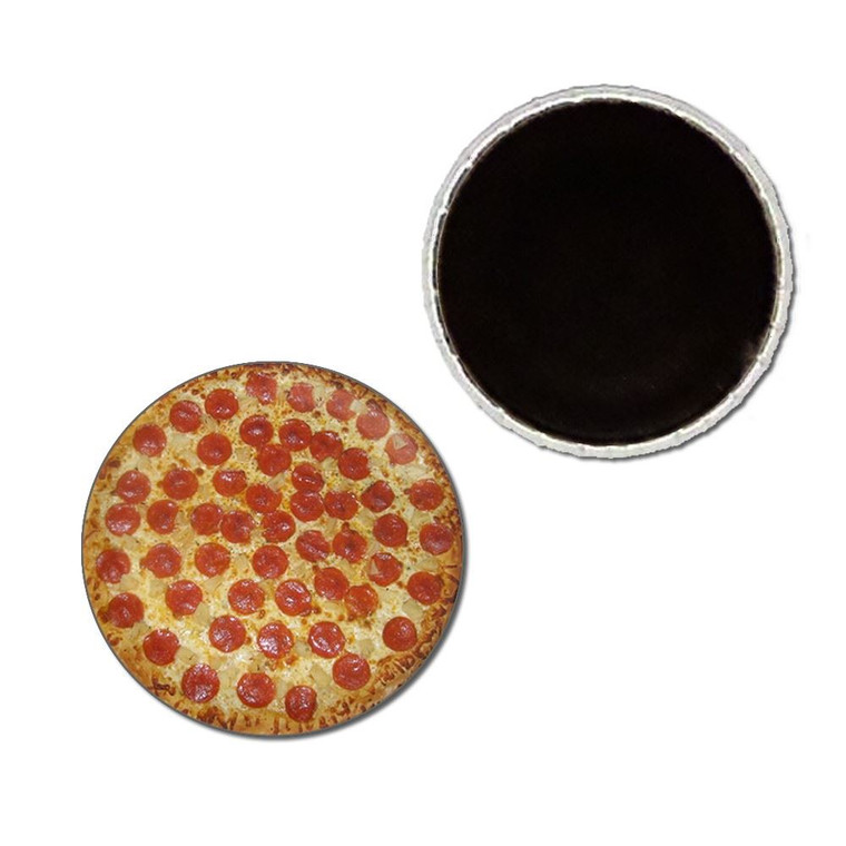 Pepperoni Pizza - Button Badge Fridge Magnet