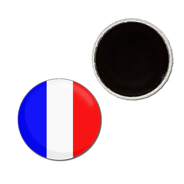 France Flag - Button Badge Fridge Magnet