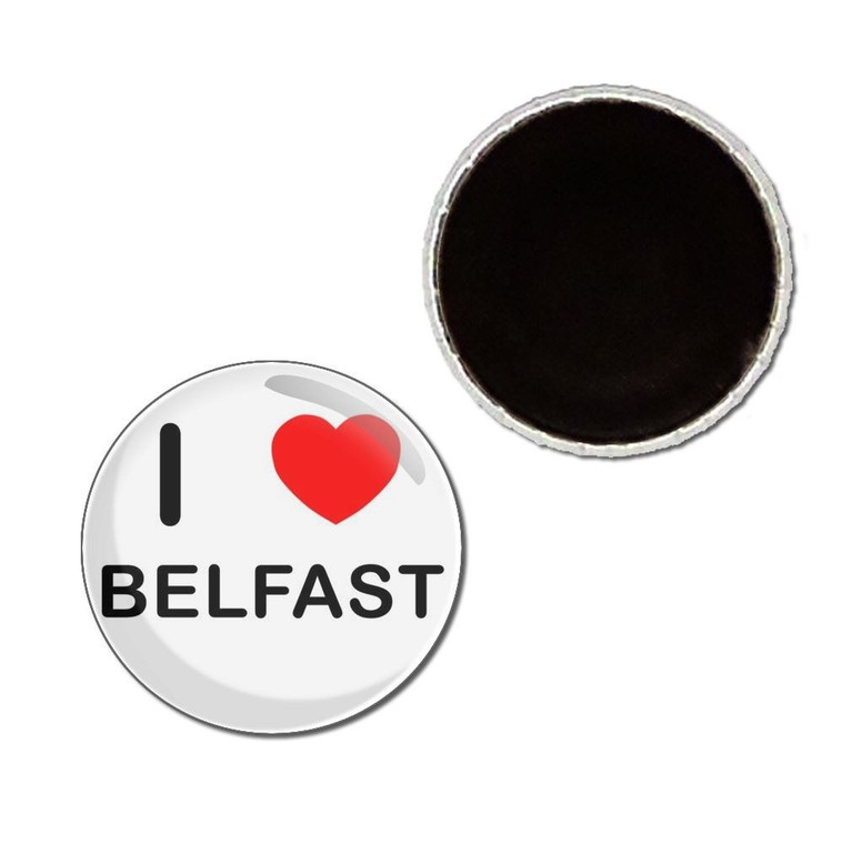 I Love Belfast - Button Badge Fridge Magnet