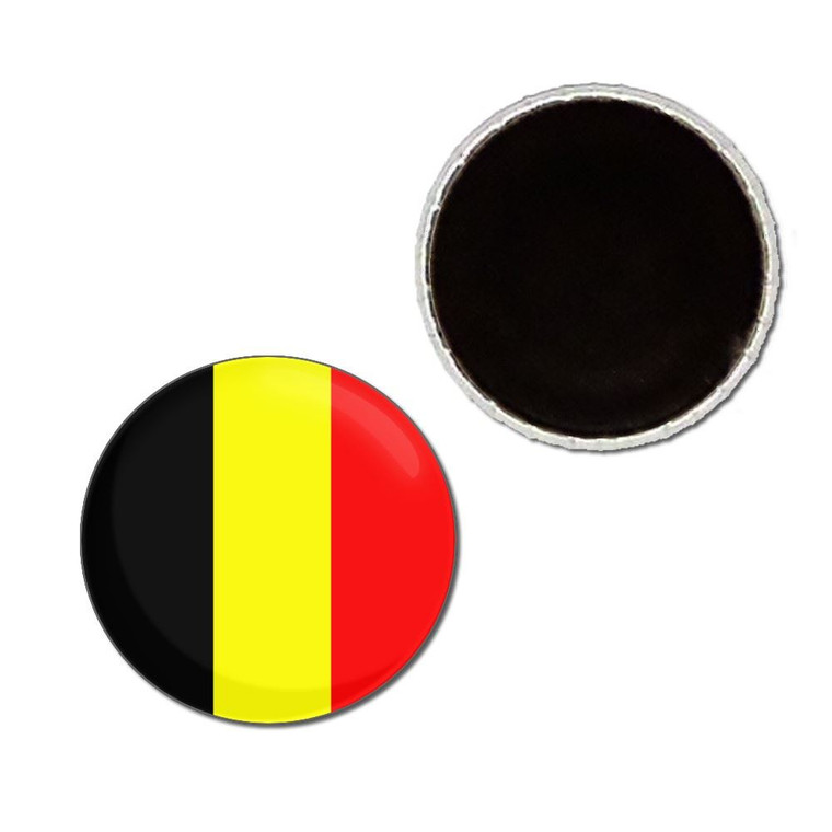 Belgium Flag - Button Badge Fridge Magnet