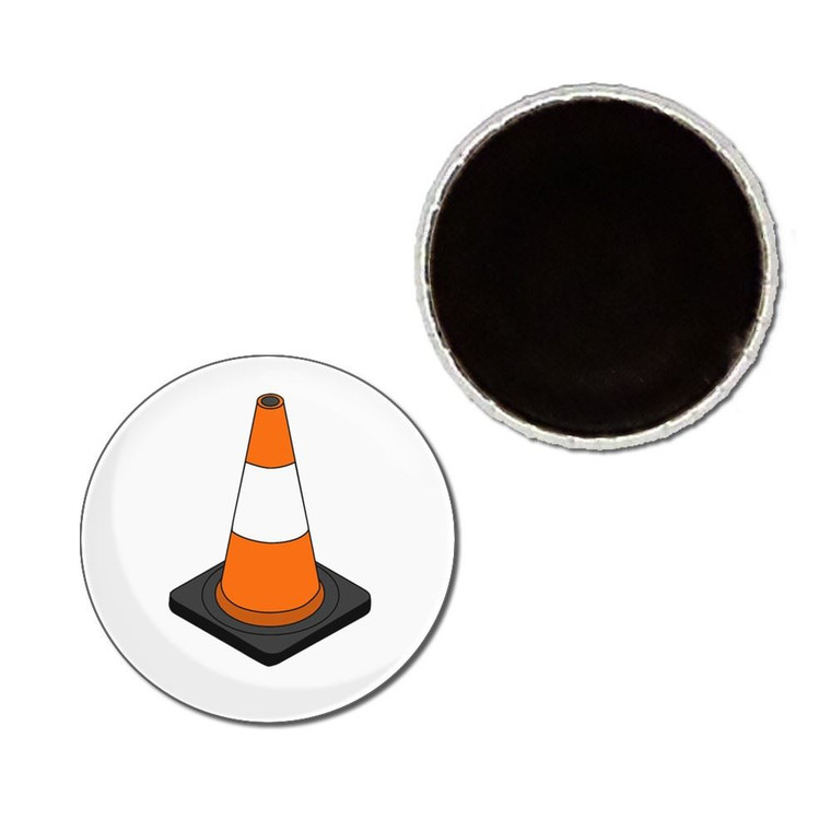 Traffic Cone - Button Badge Fridge Magnet