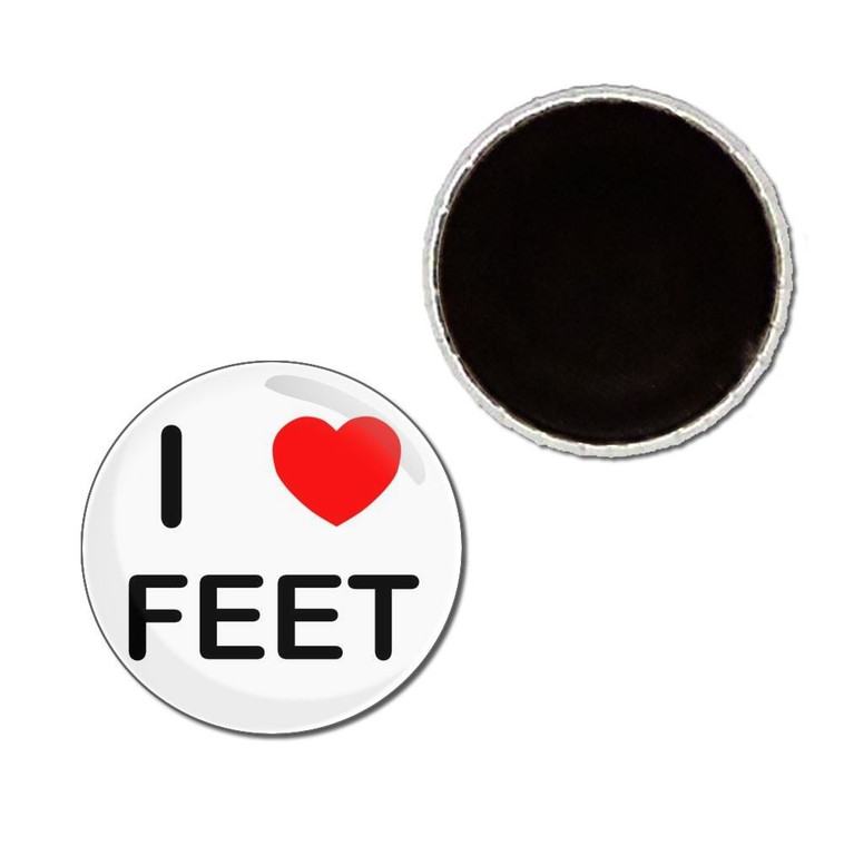 I Love Feet - Button Badge Fridge Magnet