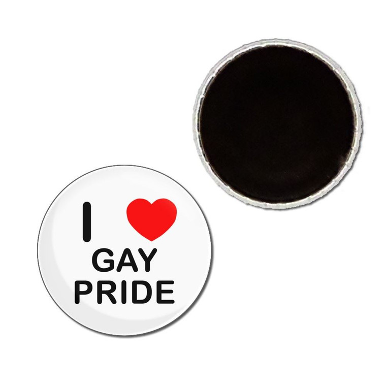 I Love Gay Pride - Button Badge Fridge Magnet