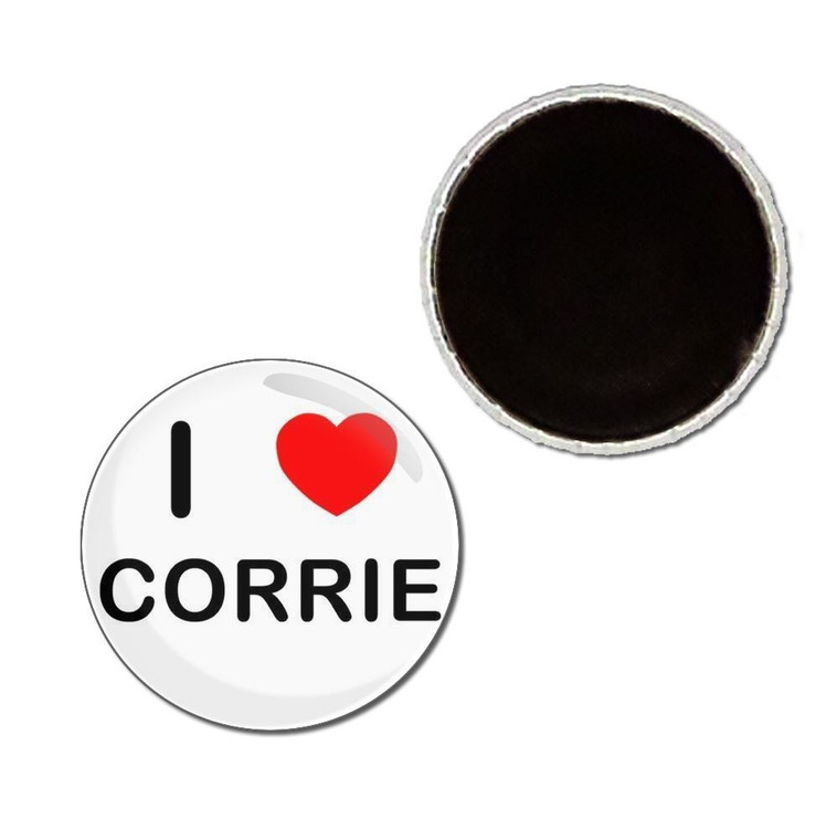 I Love Corrie - Button Badge Fridge Magnet
