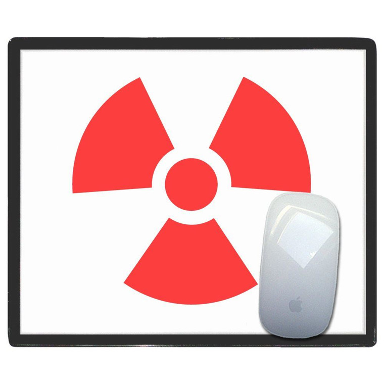 Red Nuclear Symbol - Mouse Mat