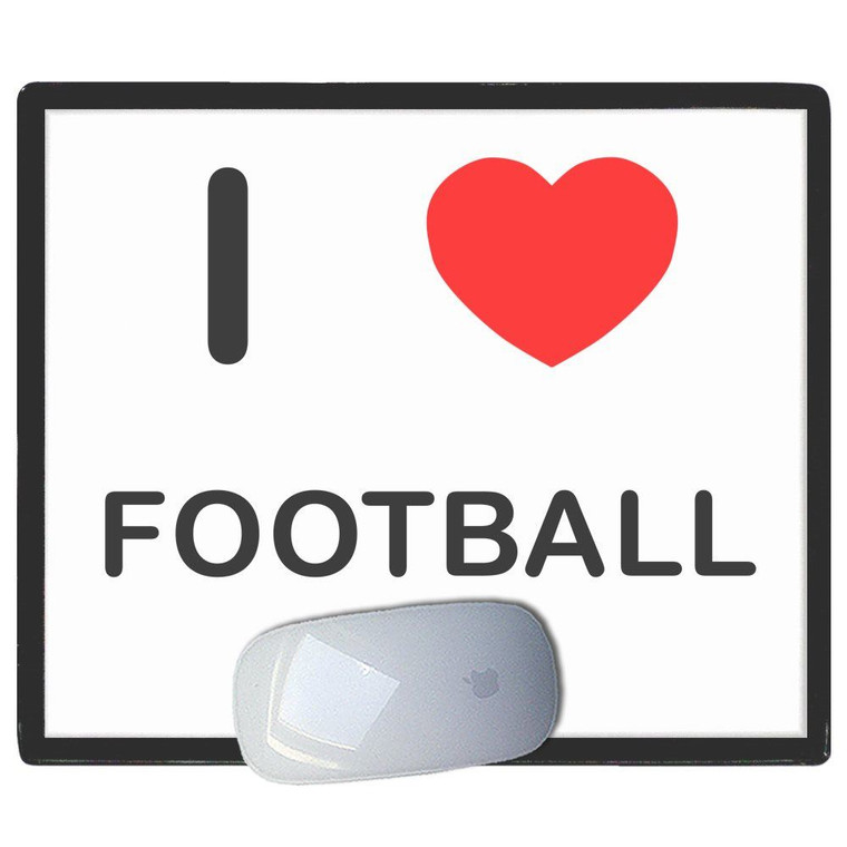 I Love Heart Football - Mouse Mat