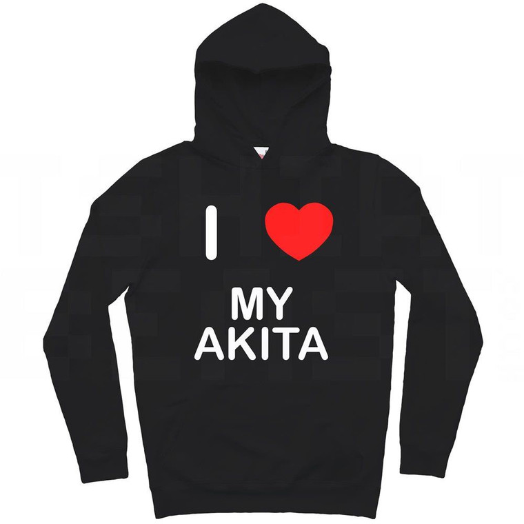 I Love My Akita - Hoodie