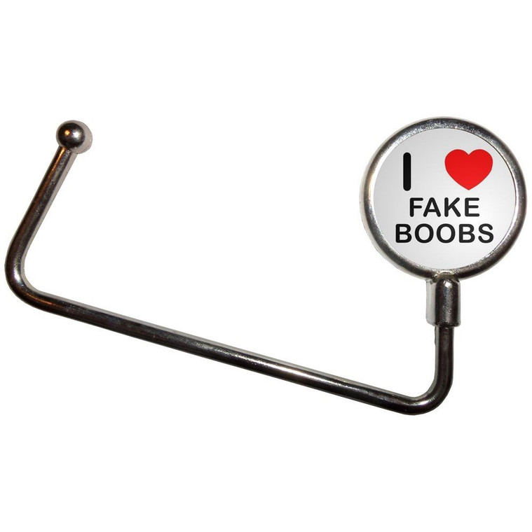 I Love Fake Boobs - Handbag Table Hook Hanger