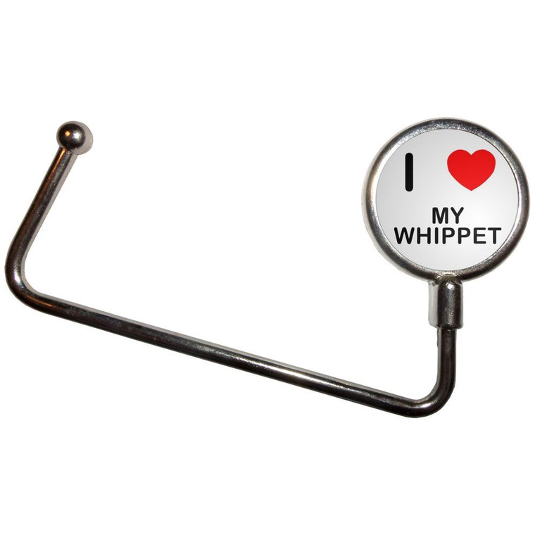 I Love My Whippet - Handbag Table Hook Hanger