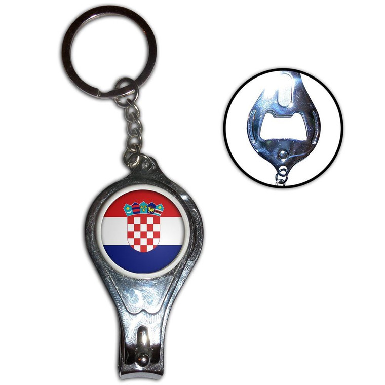 Croatia Flag - Nail Clipper Bottle Opener