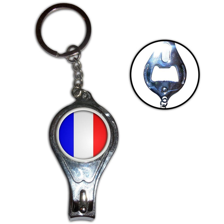 France Flag - Nail Clipper Bottle Opener