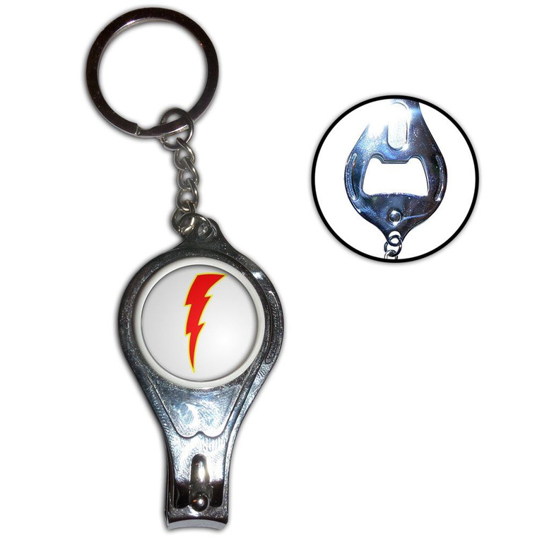 Lightning Bolt Red - Nail Clipper Bottle Opener