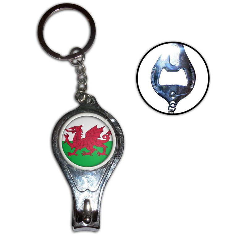 Wales Flag - Nail Clipper Bottle Opener