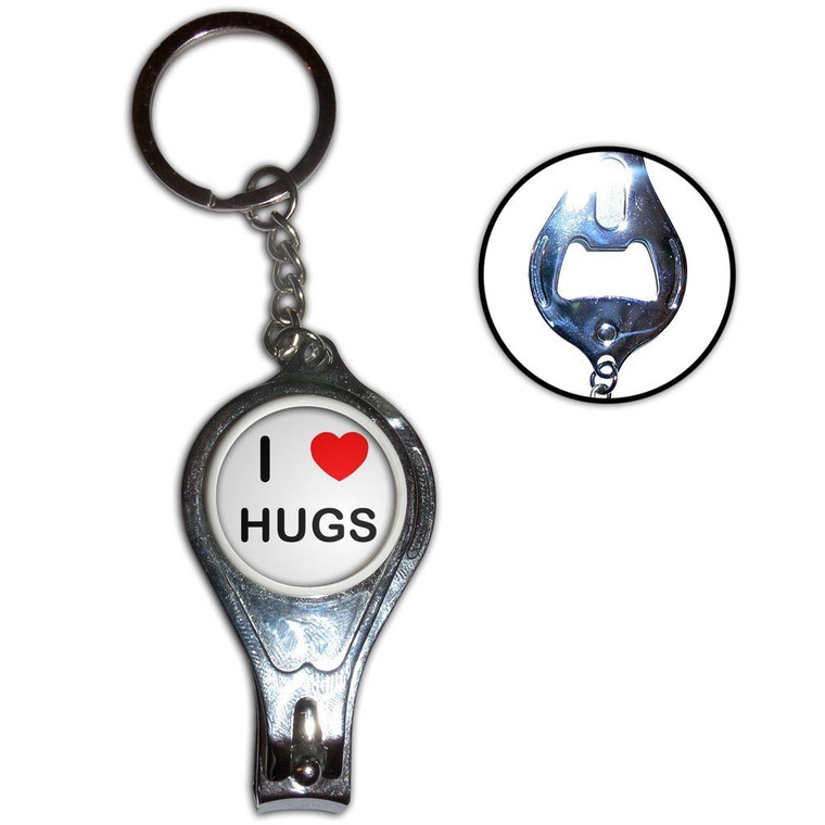 I Love Hugs - Nail Clipper Bottle Opener