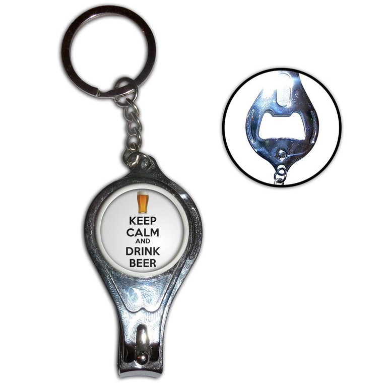 Keep Calm and Drink Beer - Nail Clipper Bottle Opener