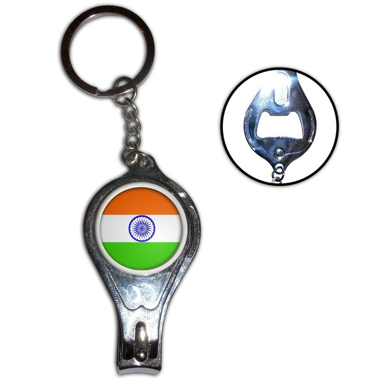 India Flag - Nail Clipper Bottle Opener