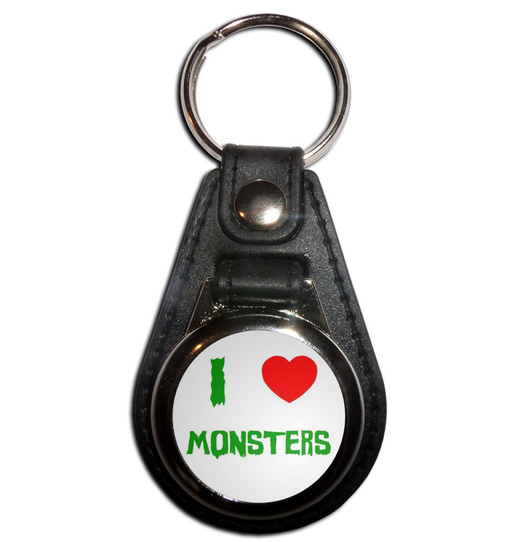 I Love Monsters - Plastic Medallion Key Ring