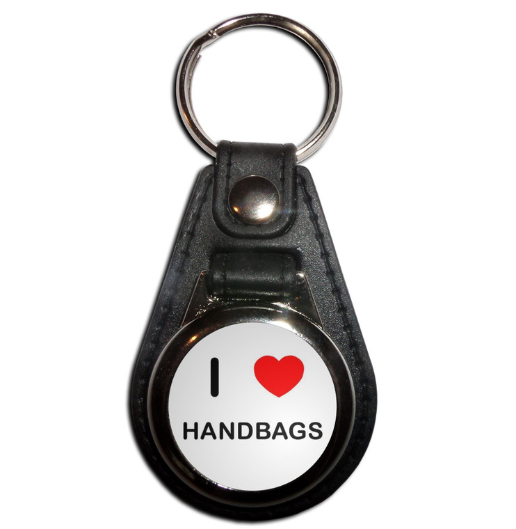 I Love Handbags - Plastic Medallion Key Ring