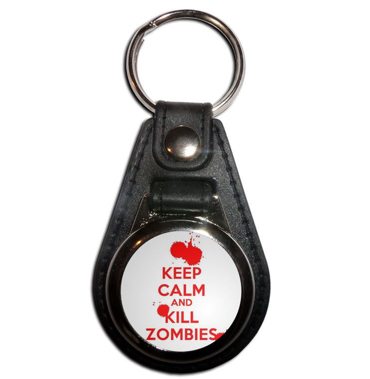 Keep Calm and Kill Zombies - Plastic Medallion Key Ring