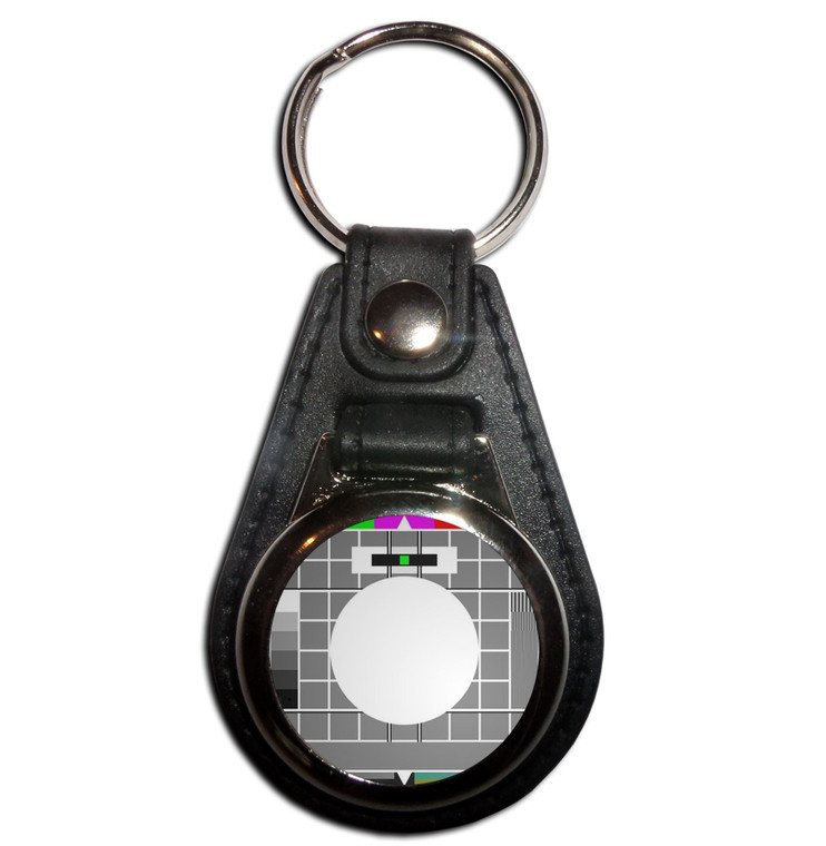TV Test Card - Plastic Medallion Key Ring