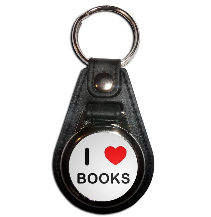I Love Books - Plastic Medallion Key Ring