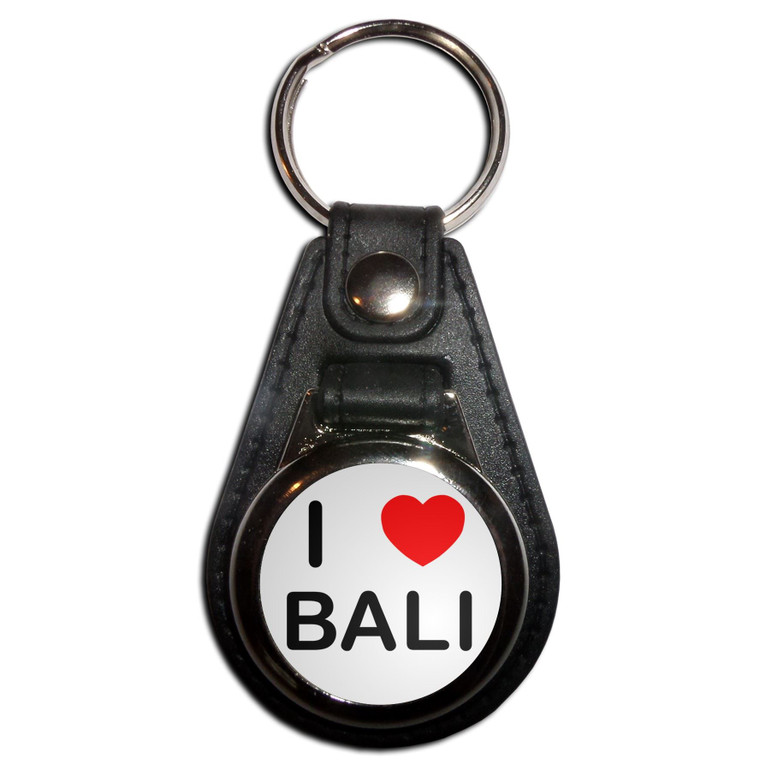 I Love Bali - Plastic Medallion Key Ring