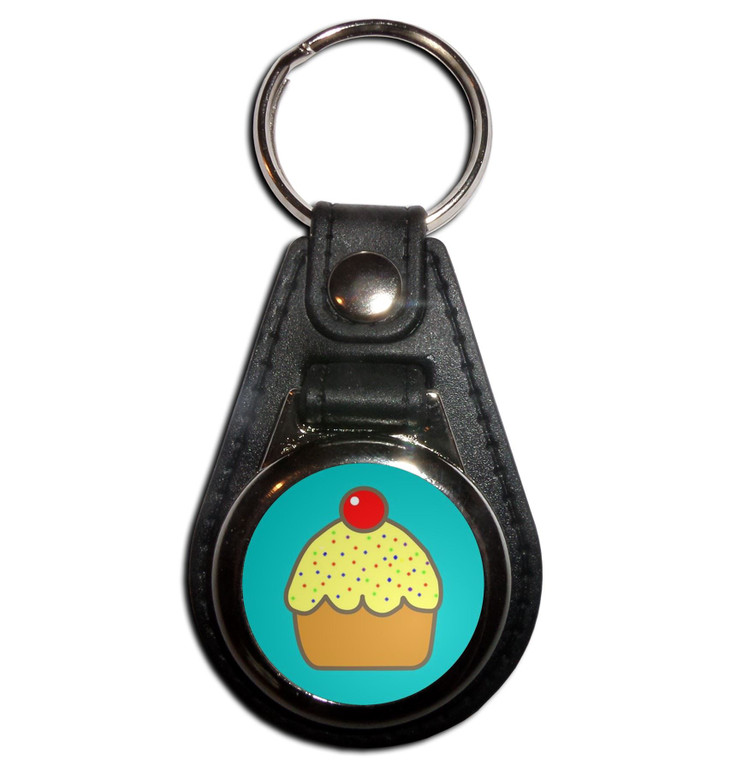 Cupcake - Plastic Medallion Key Ring