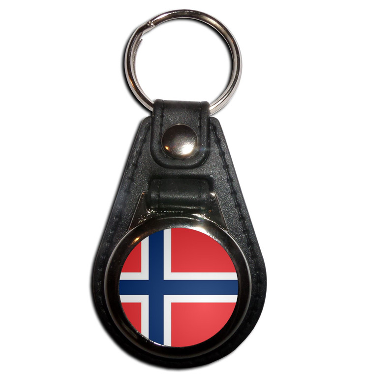 Norway Flag - Plastic Medallion Key Ring