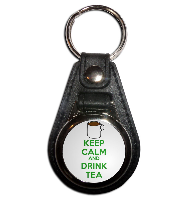 Keep Calm and Drink Tea - Plastic Medallion Key Ring