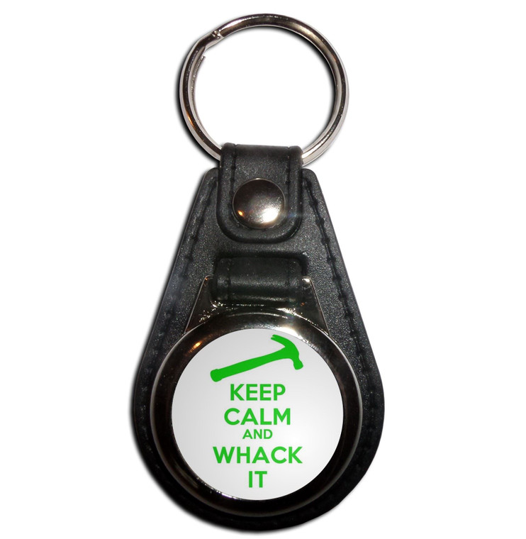 Keep Calm and Whack It - Plastic Medallion Key Ring
