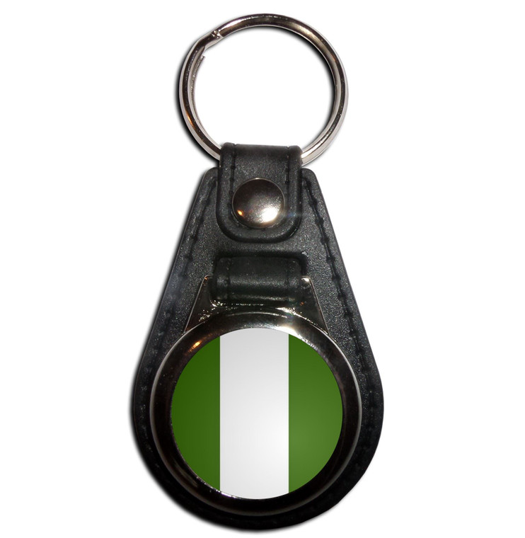 Nigeria Flag - Plastic Medallion Key Ring