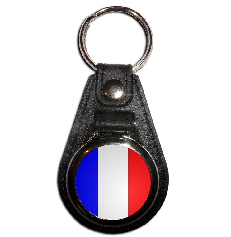France Flag - Plastic Medallion Key Ring
