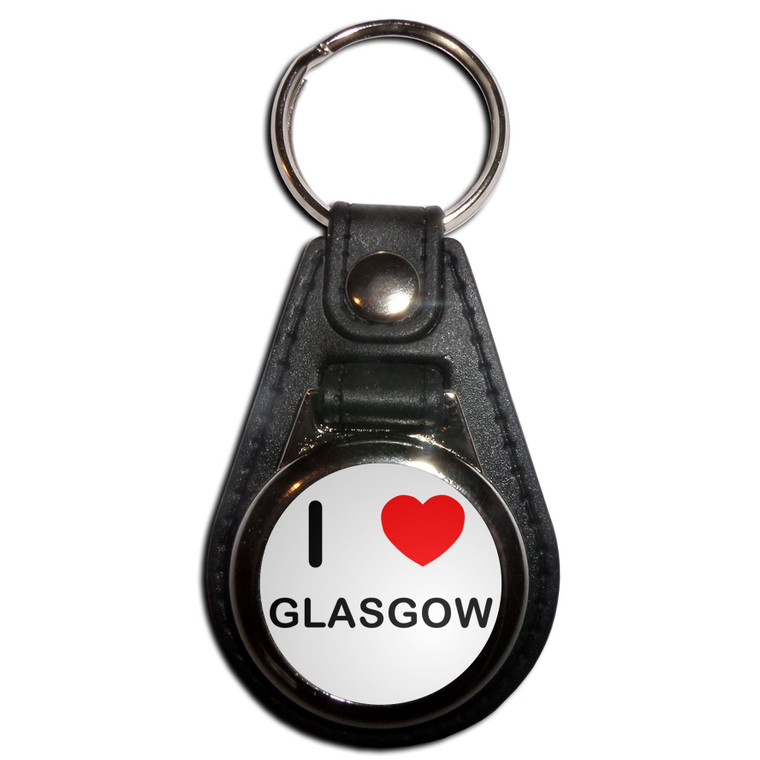 I Love Glasgow - Plastic Medallion Key Ring
