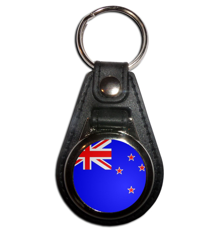 New Zealand Flag - Plastic Medallion Key Ring