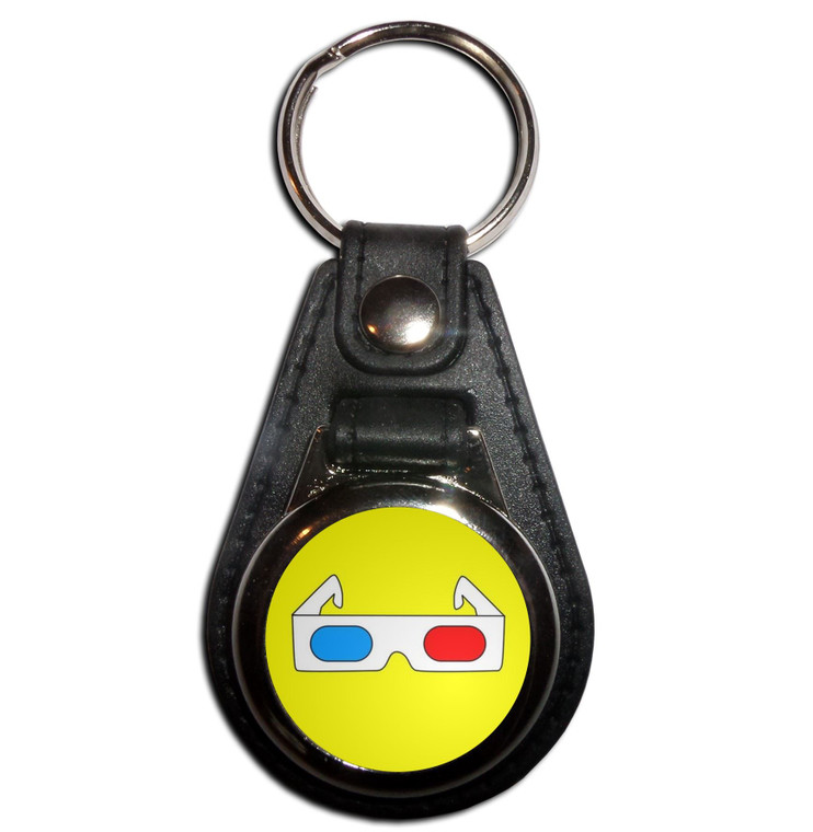 3D Glasses - Plastic Medallion Key Ring