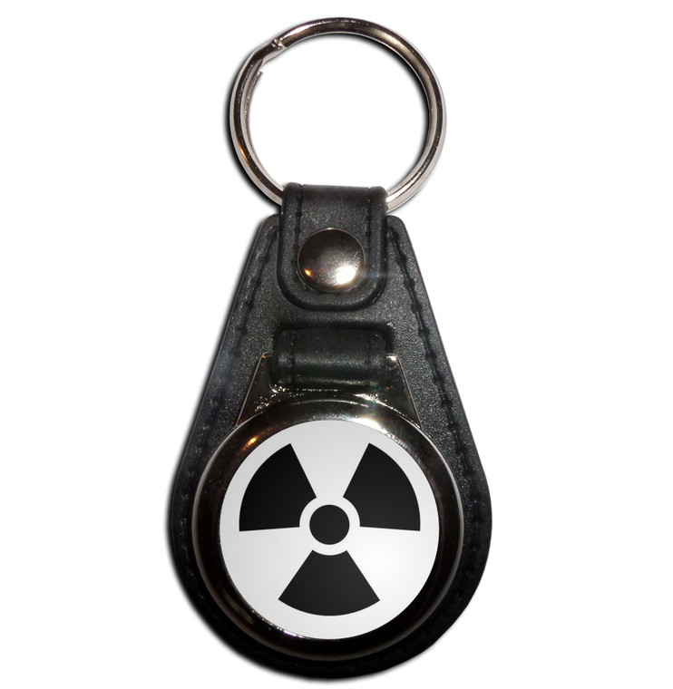 Black Nuclear Symbol - Plastic Medallion Key Ring