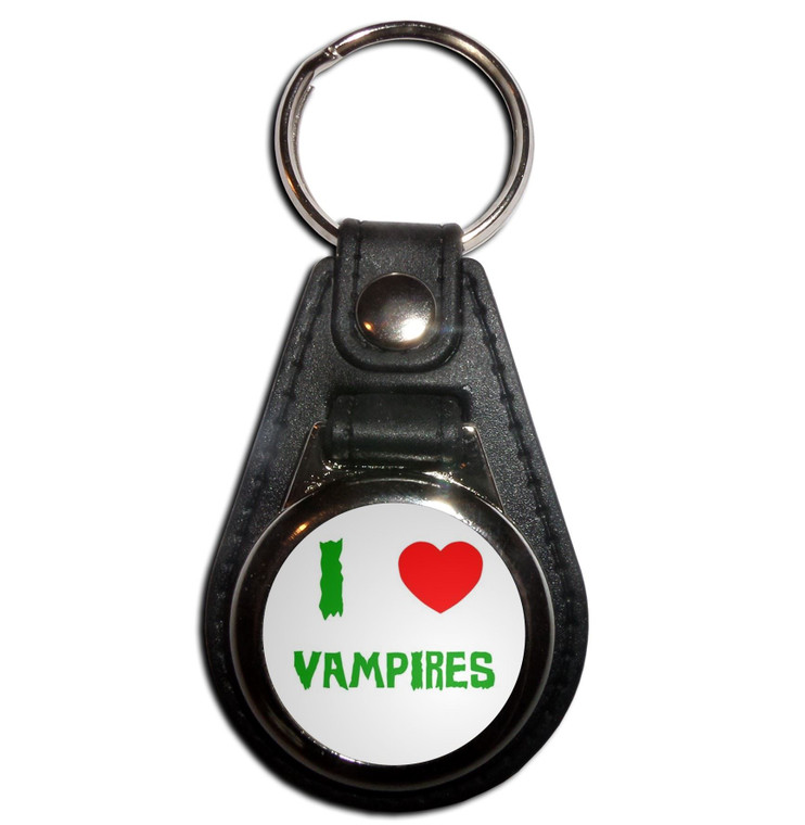 I Love Vampires - Plastic Medallion Key Ring