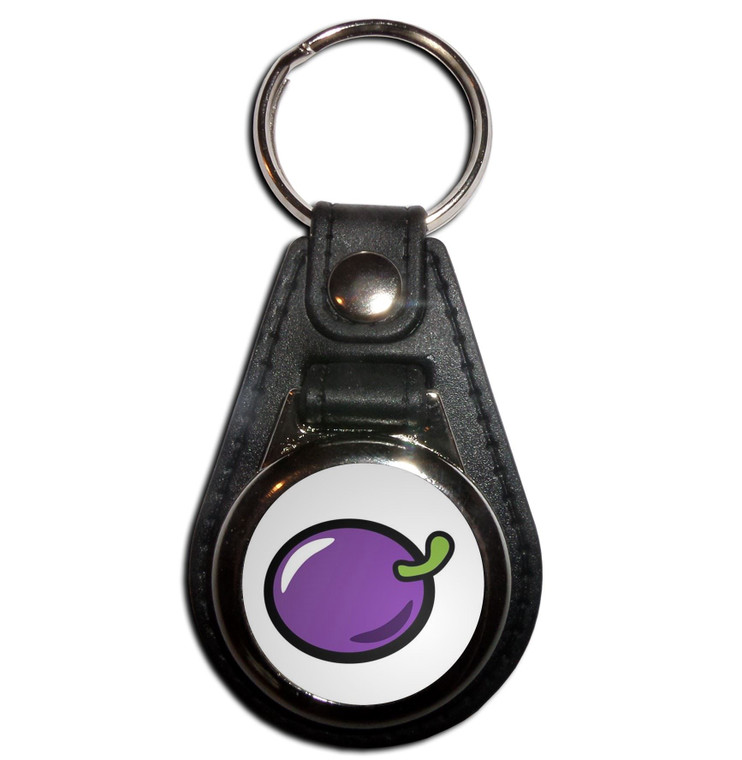 Fruit Machine Plum - Plastic Medallion Key Ring