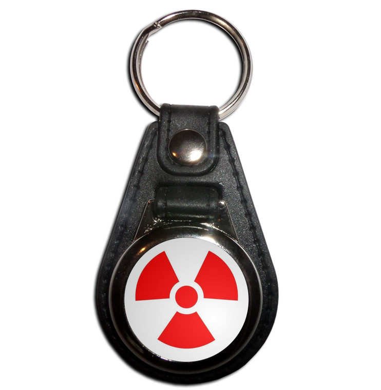 Red Nuclear Symbol - Plastic Medallion Key Ring