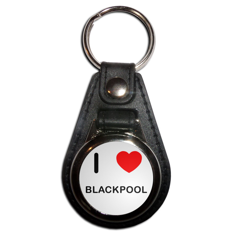 I Love Blackpool - Plastic Medallion Key Ring