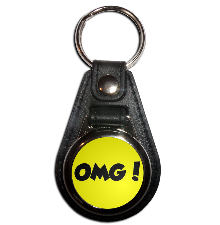 OMG! Oh My God - Plastic Medallion Key Ring