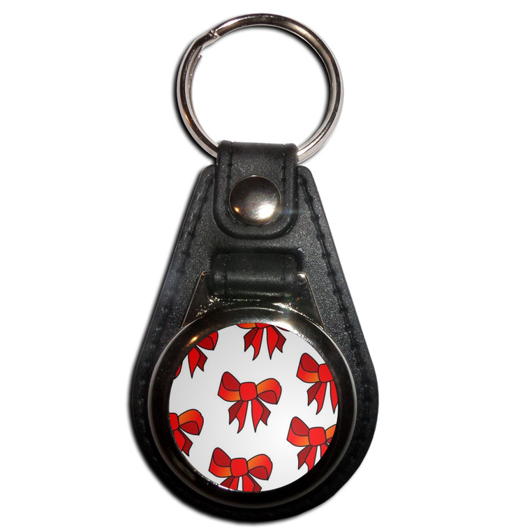 Bow Pattern - Plastic Medallion Key Ring