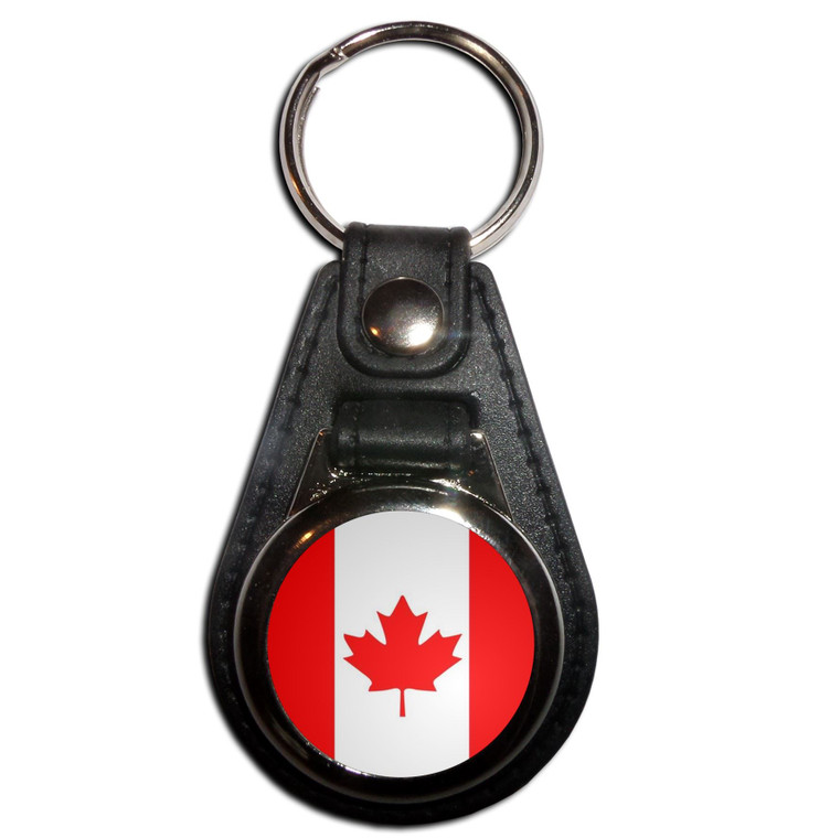 Canada Flag - Plastic Medallion Key Ring