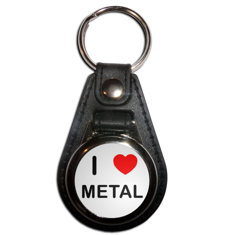 I Love Metal - Plastic Medallion Key Ring