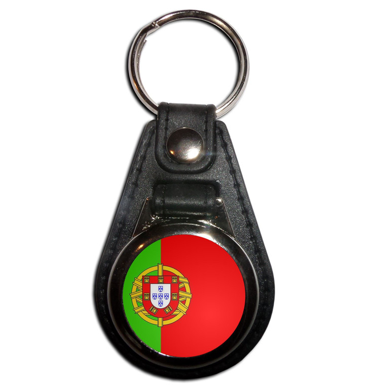 Portugal Flag - Plastic Medallion Key Ring