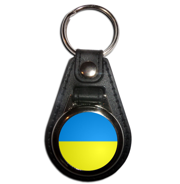 Ukraine Flag - Plastic Medallion Key Ring