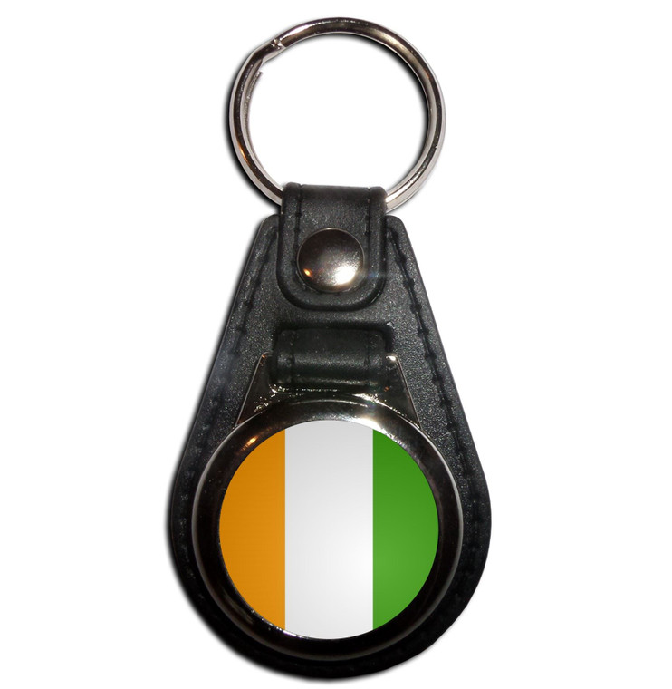 Ivory Coast Flag - Plastic Medallion Key Ring