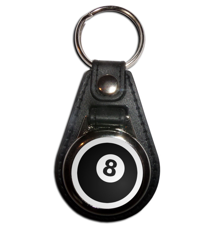 8 Ball - Plastic Medallion Key Ring