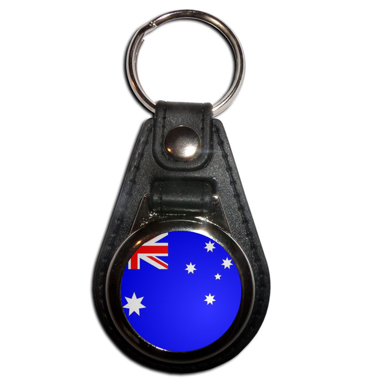 Australia Flag - Plastic Medallion Key Ring